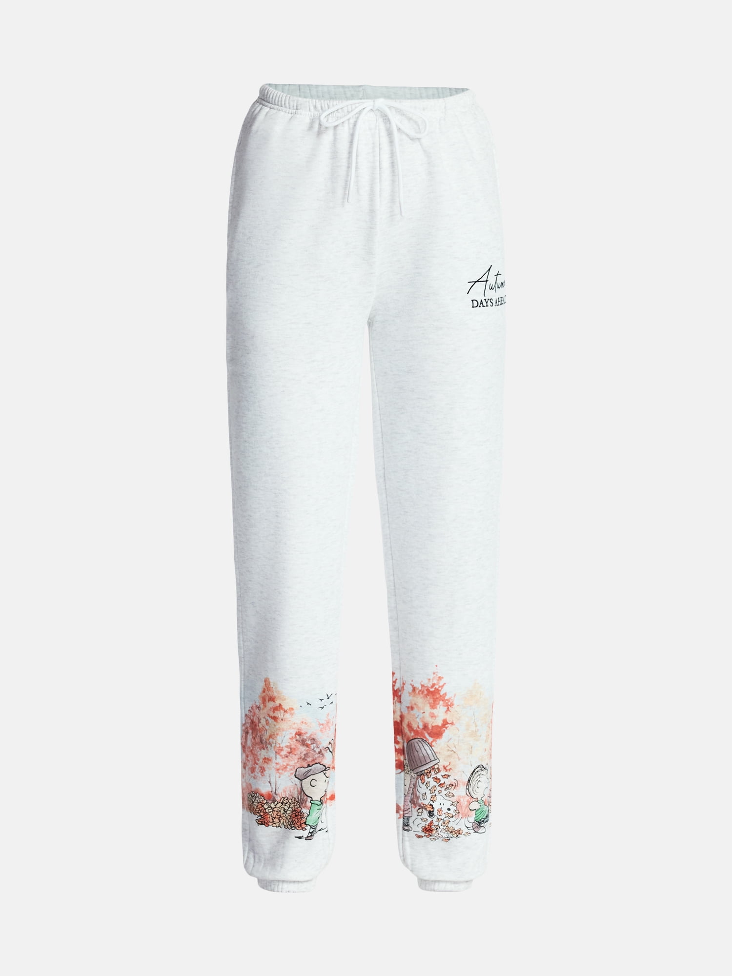 Peanuts Women's Screenprint Drawstring Fleece Joggers, Sizes XXS-4X
