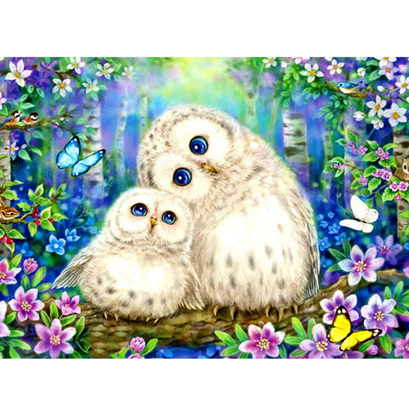 nipocaio DIY Adult Owl Diamond Painting Kit,Diamond Art Animal Full Round Diamond Diamond Painting Accessories,Hand Decorated Cross Stitch Canvas (12x16inch)