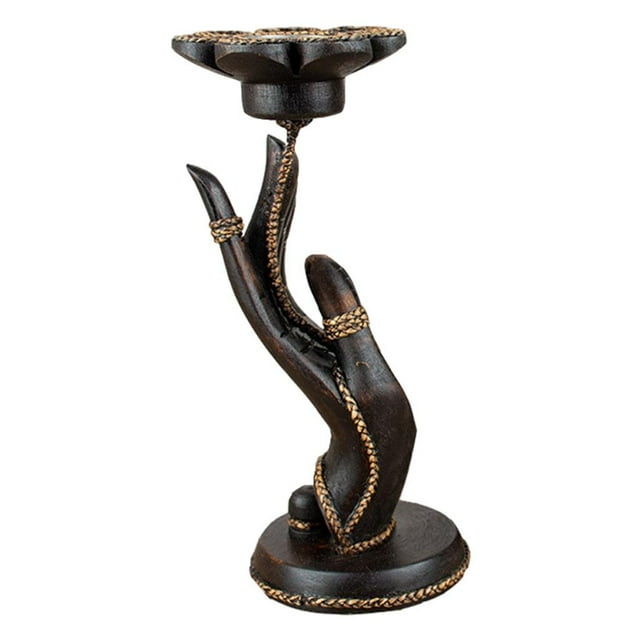Adornos de decoración de candebro de luz de té de mano de Buda creativo de Zulema Tenedor de vela de Tealight