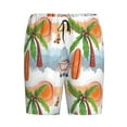 thumbnail image 4 of Gaeub Gnome and Surfing Printed Men's Short Pajama Pants, Lightweight Lounge & Sleep Bottoms Keep You Cool - Large, 4 of 9