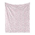 thumbnail image 1 of Owl Print Soft Flannel Fleece Throw Blanket, Illustration of and Feminine Birdies Randomly Arranged, Cozy Plush for Indoor and Outdoor Use, 70" x 90", Marigold Baby Pink, by Ambesonne, 1 of 5