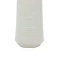 thumbnail image 4 of DecMode 12" Ribbed White Porcelain Ceramic Vase, 4 of 6