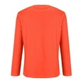 thumbnail image 6 of Holzkary Henley Long Sleeve Shirts for Women, Lightweight Long Sleeve Tops for Women Loose Fit Basic Pullover with Button Long Sleeve Tops 2025 Autumn Womens Neck T Shirts Casual Shirts Uk Orange Xl, 6 of 9