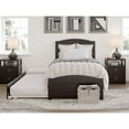 thumbnail image 4 of Warren, Solid Wood Platform Bed with Footboard and Twin Trundle, Twin, Espresso, 4 of 5