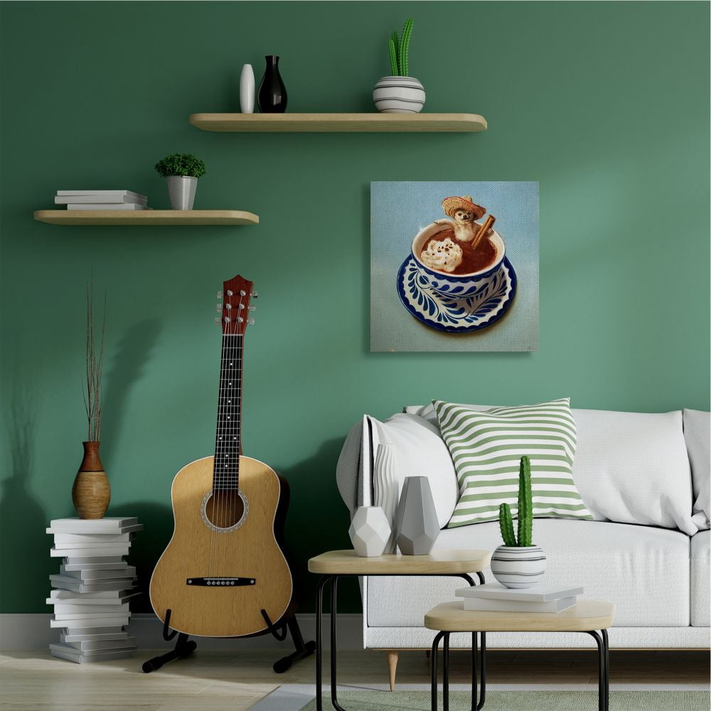 Stupell Industries Chihuahua Hot Chocolate Pet Animal Humor Café Canvas Wall Art Design by Lucia Heffernan, 36" x 36"