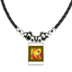 thumbnail image 1 of una mujer con una mirada oblicua. collar a mano colgante de cuerda de cuero Unbranded M, 1 of 3