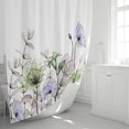 thumbnail image 2 of Fabric Floral Shower Curtain Set with 12 Hooks Watercolor Bath Curtain Modern Bathroom Decorative Accessories, Multi-Color Botanical Flowers and Leaves, 72×72 inch, 2 of 6