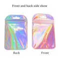 thumbnail image 5 of 50pcs/lot Iridescent Self Sealing OPP Bags Laser Iridescent Pink Ziplock Resealable Bag for Jewelry Retail Packaging Bag Pouches 7x11cm, 5 of 6