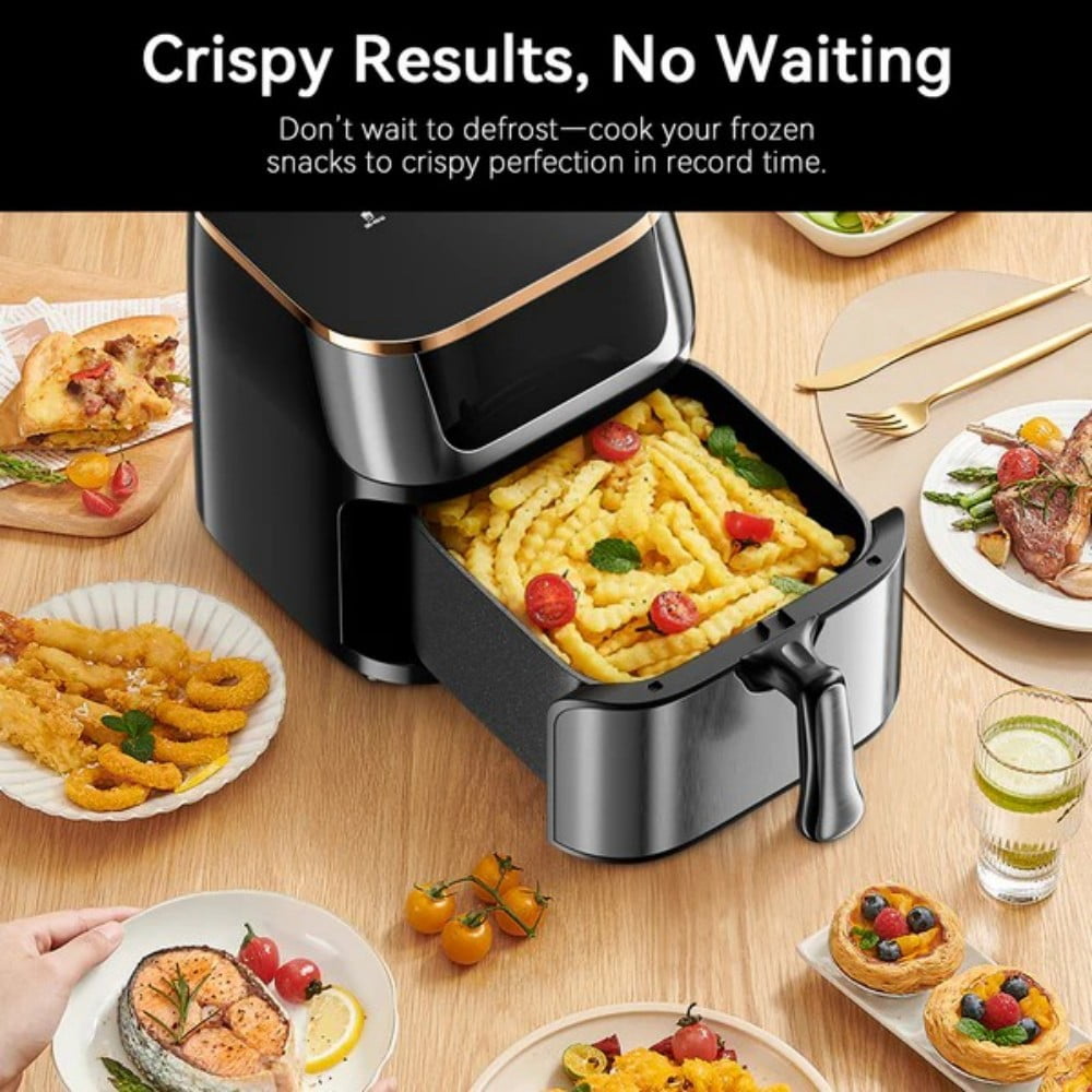 8.45-Quart Electric Air Fryer, Adjustable Temperature, Touch Panel Control, One-Touch Cook Functions, and 360° Rapid Cooking, 1400 Watt Power