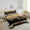 thumbnail image 2 of Erosebridal Bear Deer Bedding King,Rustic Elk Moose Mountain,Comforter Set for Teens Adults,Wood Plank Decorative Duvet Insert,Hunting Animals Pine Soft Quilt with 2 Pillowcases Lightweight Warm, 2 of 6