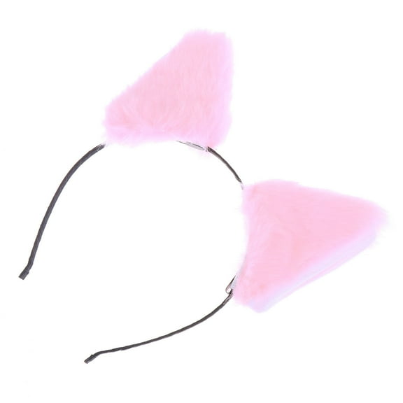OUNONA Creative Pink Plush Ears Headband Ideal for and Costume Parties