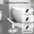 thumbnail image 6 of Electric Spin Scrubber,Cordless Cleaning Brush, 450 RPM Power,8 Replaceable Heads,with LED Display&Adjustable Head, 6 of 11
