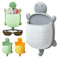 thumbnail image 7 of tkerinse Turtle Toothbrush Holder, Wall Mounted Turtle Shower Caddy Hanging Organizer, Self Adhesive Toothbrush Storage Box, Non Punching Floating Rack with Hanging Hook for Kitchen Bathroom, 7 of 7