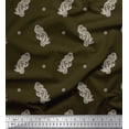 thumbnail image 1 of Soimoi Cotton Voile Fabric Spiral & Paisley Block Printed Craft Fabric by The Yard 42 Inch Wide, 1 of 1