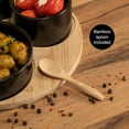 thumbnail image 4 of 9-Piece Black Ceramic Serving Bowl Set with Bamboo Spoons  Wooden Tray, 4 of 7