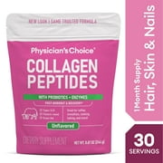 Physician's Choice Collagen Peptides Powder for Hair, Skin, Joints, Unflavored, 8.7 oz