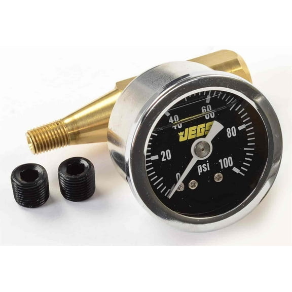 JEGS 41016 Fuel Pressure Gauge Kit Black