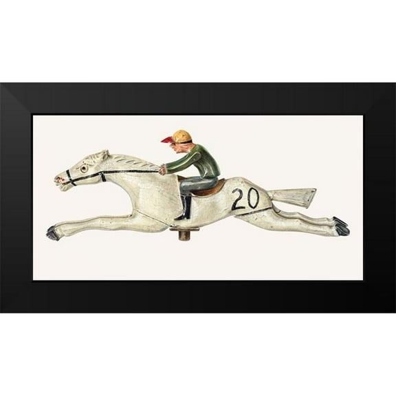 Pimentel, Palmyra 14x9 Black Modern Framed Museum Art Print Titled - Horse and Jockey 1939