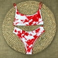 thumbnail image 4 of DOPI Women Sexy Tie-dye Pattern Top With Panty Bikini Set Two Piece Swimwear, 4 of 6