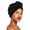 Black, variant on Knotted Turban Headwrap for Women – Soft Stretch Chemotherapy Hat with Rosette Detail