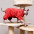 thumbnail image 3 of FEISHENTT Dog Fuzzy Velvet Pajamas,Dog Winter Cloth for Small Dogs Cat,Boy Girl,Pet Jumpsuit, Doggy Apparel Red 25x19x3 cm, 3 of 5
