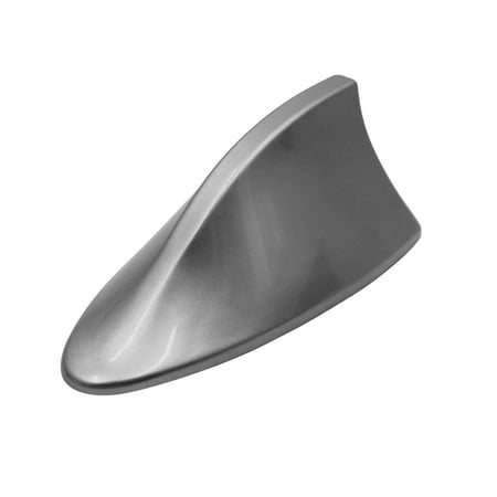 Gray Replacement Antenna - Universal Shark Fin Shape Car Roof AM FM Radio Signal Aerial Antenna Gray
