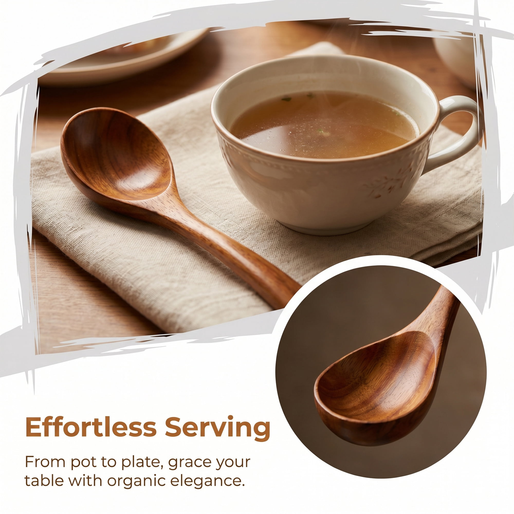 Unique Bargains Durable Non Stick Safe Heat Resistant Utensil Soup spoon 12.6" x 3.5"