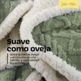 thumbnail image 2 of Cobertor Cobija Aborregado con Forro Polar Sherpa | Suave | Caliente | Ligera | Tamaño 150 x 100 cm (Verde, 150 x 100 cm), 2 of 8
