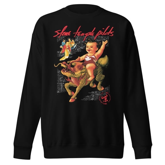 Stone Temple Pilots Purple - Small Jumbo Print Unisex Sweatshirt - Black - Small