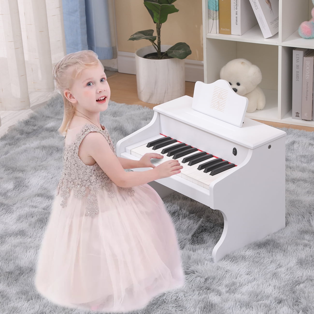 Wood Toy Piano for Toddler Girls Cute Piano for Kids Best Birthday
