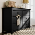 thumbnail image 3 of Storkcraft Kenton 6 Drawer Nursery Double Dresser, Black, 3 of 9