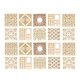 thumbnail image 2 of 20x de tallada artesanía hecha DIY pintura rebanadas de natural para decoración para hogar fabricación de Cuadrado Baoblaze arte de scrapbooking, 2 of 8