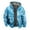 A Light Blue, variant on Zip Up Hoodie Men Fleece Lined Tie Dye Long Sleeve Hooded Jacket with Pocket Fall Winter Heavyweight Classic Fit Mens Hoodies