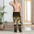 thumbnail image 2 of Sigee Happy New Year 2025 E print Men's Pajama Pants Lounge Sleep Bottoms with Elastic Waistband and Pockets-X-Large, 2 of 6