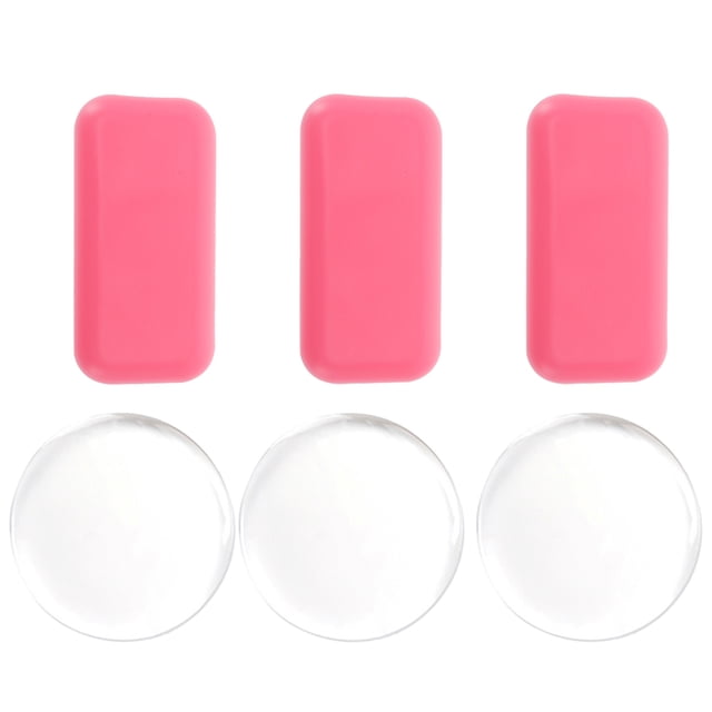 HAMPPLIES 6Pcs Silicone False Eyelash Pads Assorted Color Lash Holders for Extension Practice