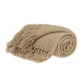 thumbnail image 2 of Parkland Collection Venice Transitional Beige Handloomed 52" x 67" Cotton Throw Blanket, 2 of 4