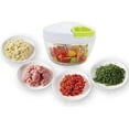 thumbnail image 3 of Picadora manual de alimentos, procesador de alimentos manual, cortador de verduras, picadora manual, picadora de verduras, cortador de cebollas para frutas vegetales (blanco), 3 of 5
