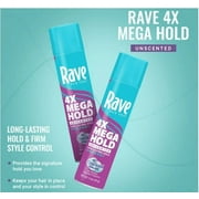 Rave 4X Mega Unscented Hairspray, 11 oz