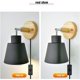 thumbnail image 5 of Applique Murale Avec Interrupteur Marche Et Prise Lampe De Chevet Moderne Vintage Macaron Applique Murale E27 Bois Applique Murale Convient Pour Salon Et Chambre（le noir） esquí esquí Gafas de esquí, 5 of 5