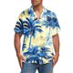 thumbnail image 2 of Blusa y camisa de manga corta con cuello vuelto, moda para mujer, informal, de manga corta, con cuello vuelto, con botones y estampado, blusa para hombre, 2 of 7