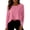 Pink, variant on Dianli Gifts Activewear Tops Women's Quick Dry 3/4 Sleeve Round Neck Sun Protection Long Sleeve Sports Top Moisture Wicking Breathable Lightweight Solid Color Athletic Tunic for Gym Athletic Tee