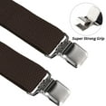 thumbnail image 2 of Buyless Fashion Heavy Duty Textured 2 Pack Suspenders for Men - 48" Adjustable Straps 1 1/2" - Y Shape - 5148-2-Brown, 2 of 7