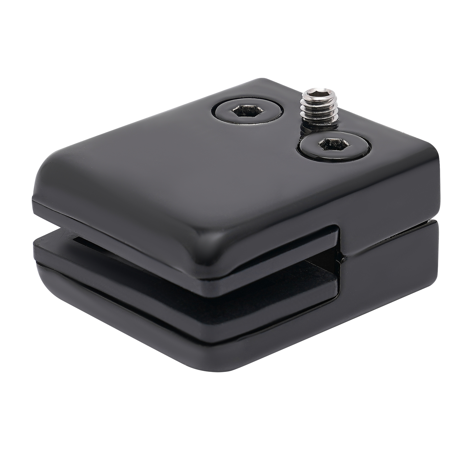 Stainless Steel Glass Clamp Clip, Black Glass Clamp Clip 8 Pieces Modern Black Square 201 Stainless Steel Glass Clamp Clip