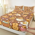 thumbnail image 3 of jejeloiu Cute Capybara Bed Sheets,Kawaii Animals Lover King Sheets For Girls Boys 4 Pieces, 3 of 7