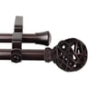 thumbnail image 3 of 28" to 48" Adjustable 3/4" Dia Double Curtain Rod in Cocoa with Matthias Finials,(4788-287), 3 of 3
