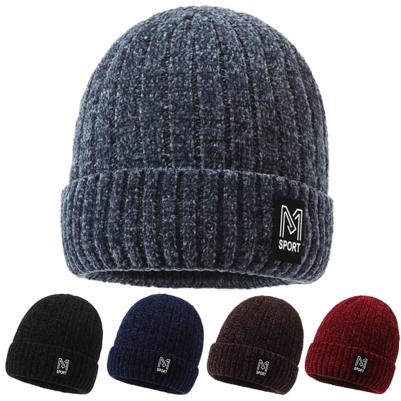 Winter Warm Hat Super Soft High Elastic Ultra Thick Solid Color Cold Weather Cozy Thermal Hat