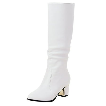 

Tangnade Casual Shoes Knee High Boots Womens Fashion Shoes Sexy High Heel Winter Warm Snow Boots