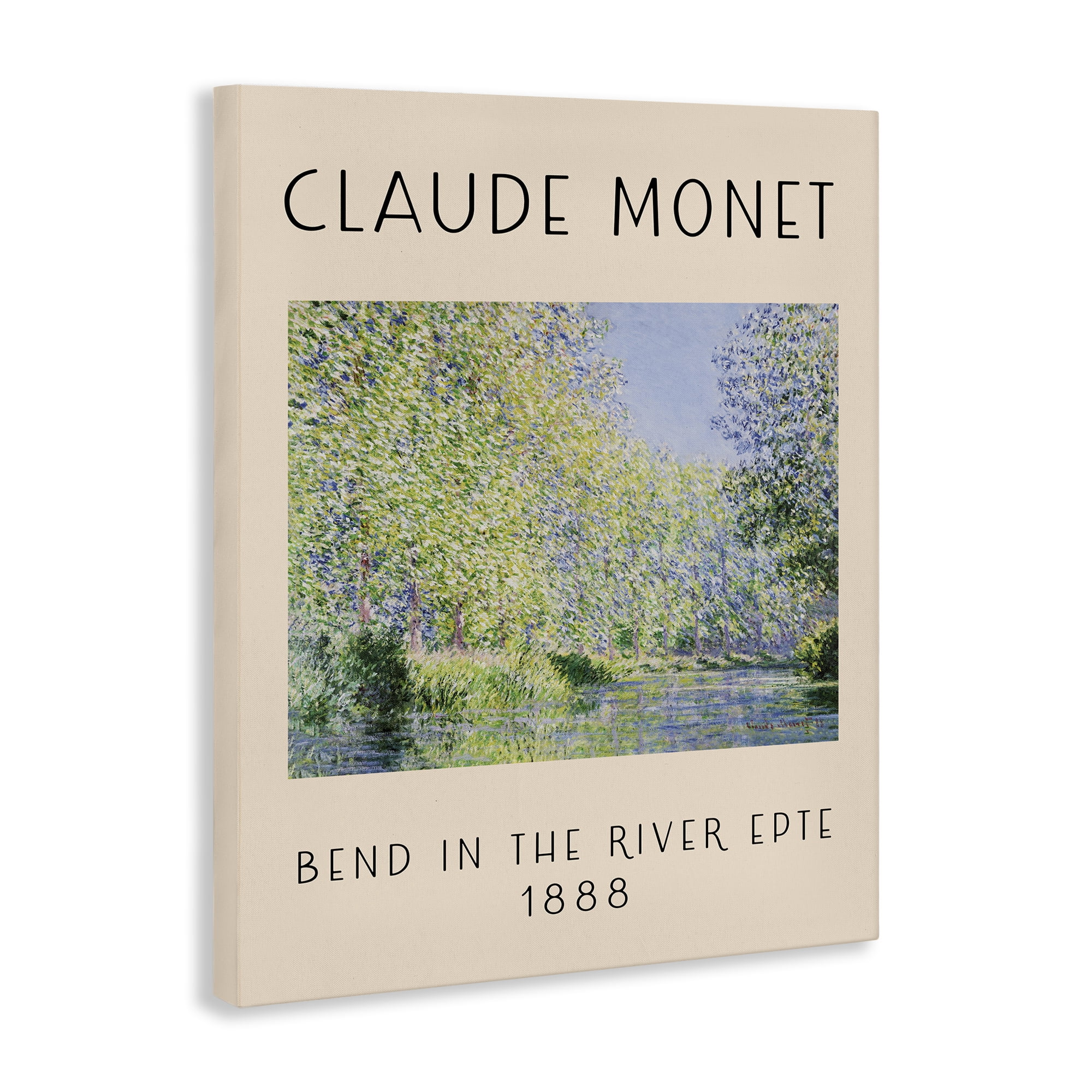 Stupell Industries Classic River Bend Monet Landscape & Nature Painting Wrapped Canvas Art Print Wall Art, 16 x 20