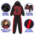 thumbnail image 5 of Quad Seven Boys Jogger Set 2 Piece Pullover Fleece Hoodie and Joggers Sweatpants for Boys, 5 of 7