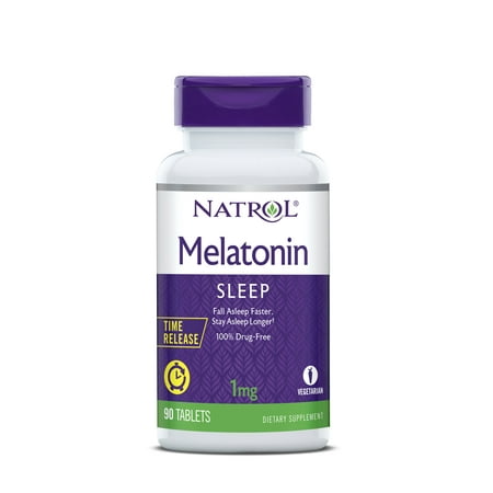 Natrol Dietary Supplement 1mg Melatonin Sleep Aid Support, Drug Free, 90ct